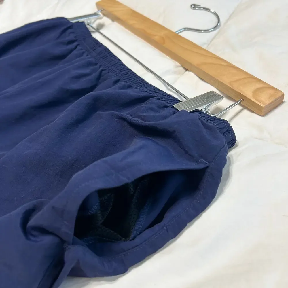L.L.Bean Navy Blue Supplex Nylon Swim Trunks Mesh Lined Men’s Medium EUC